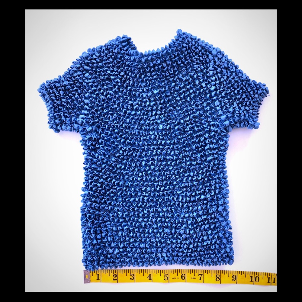 VTG 90’s stretch pucker Tee blue One size